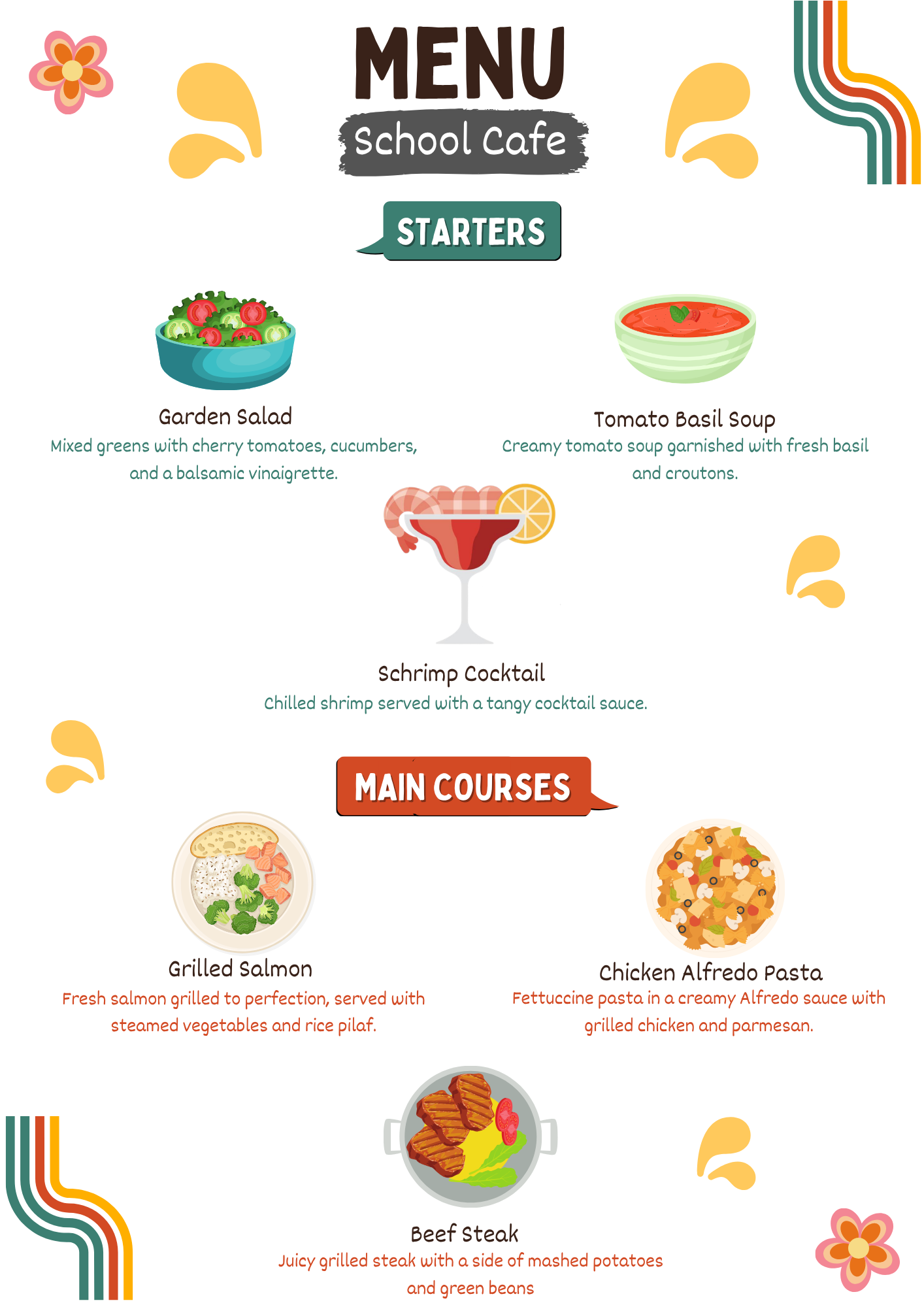 Anglais CM1 / CM2 — Menus